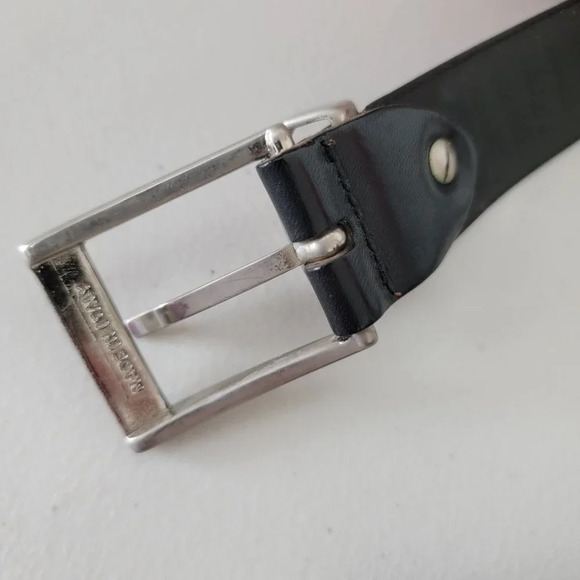 Genuine Italian Leather Belt Black Men 32 - Picture 6 of 12